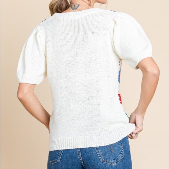 Flower Knit Sweater - Picture 4 of 6